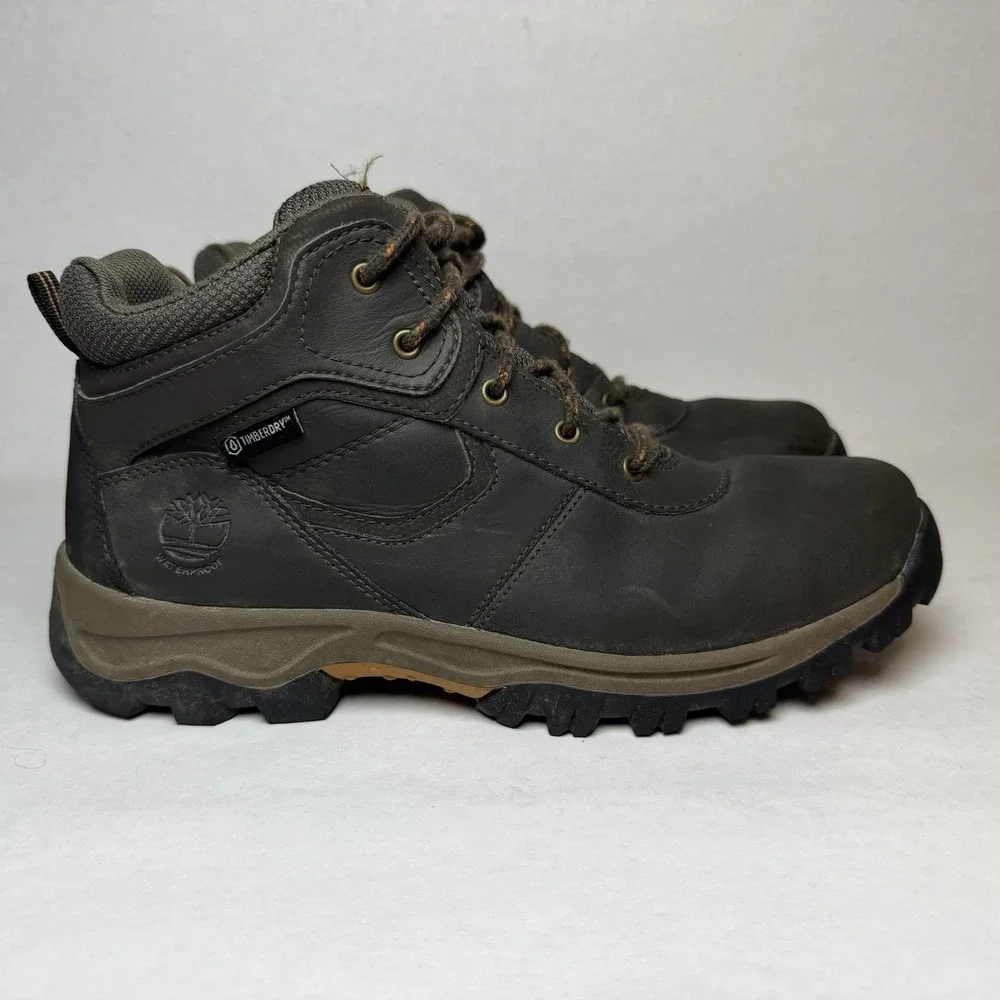 Timberland Timberdry Waterproof Boots Boys Size 6 Brown Leather Lace Up Ankle